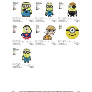 Package Despicable Me Embroidery Designs 03